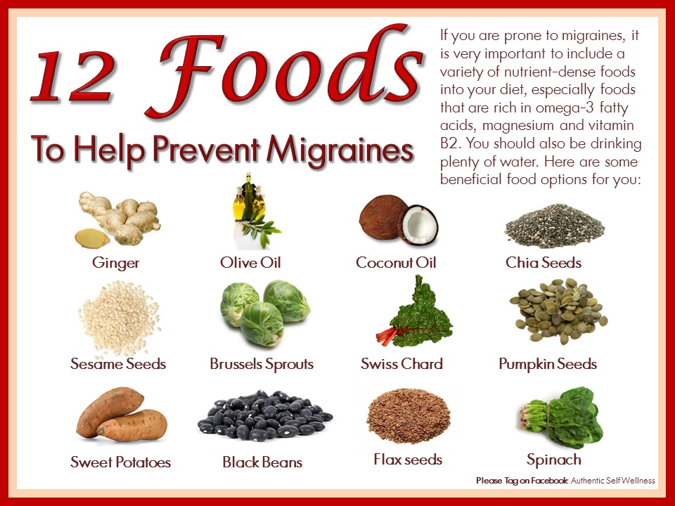Which foods help prevent migraines?